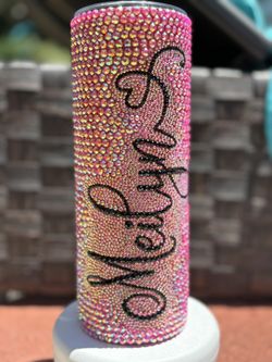 Rhinestones Personalized Tumbler 