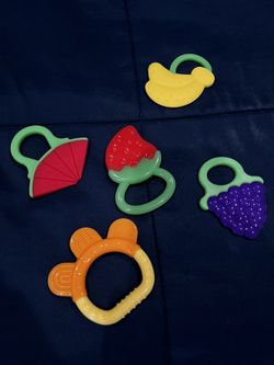 5x Silicone BPA Free Baby Teething Toys