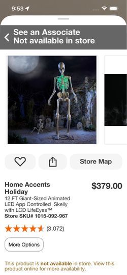 12 ft graves & bones giant sized animated led app controlled skelly with life eyes Lcd eyes