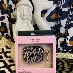 KATE SPADE LEOPARD PRINT AIRPODS PRO CASE WIRELESS CHARGING COMPATIBLE