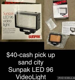 $40 Sunpak LED 96 VideoLight