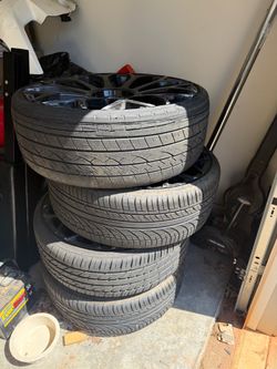 Set of 4 - 24’s Black Wheels/Rims + 245/30ZR24 Tires - OBO