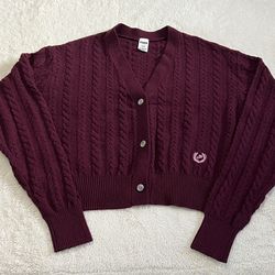PINK Victoria's Secret Burgundy Cardigan