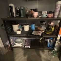 Coffee bar with wheels