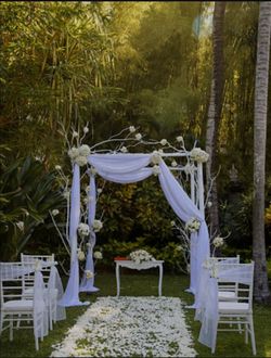 Wedding Arch Backdrop Stand, Heavy Duty 7x6 FT Balloon Arch Stand with Base, Stainless Steel Rust-Proof Metal Flower Arch for Ceremony Garden Party Ba