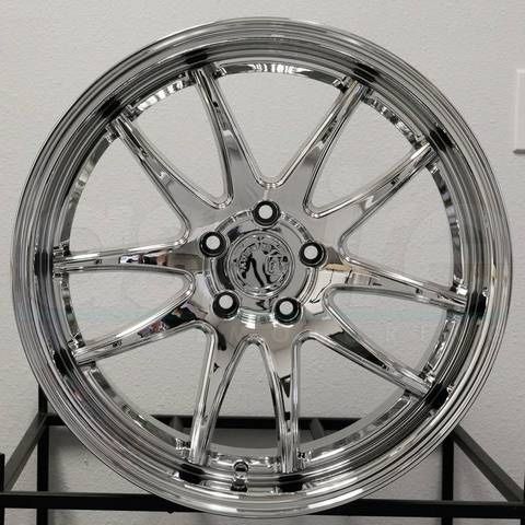 18x9.5/10.5 new chrome rims set 5x114.3