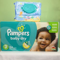 Pampers # 3 + Wipes