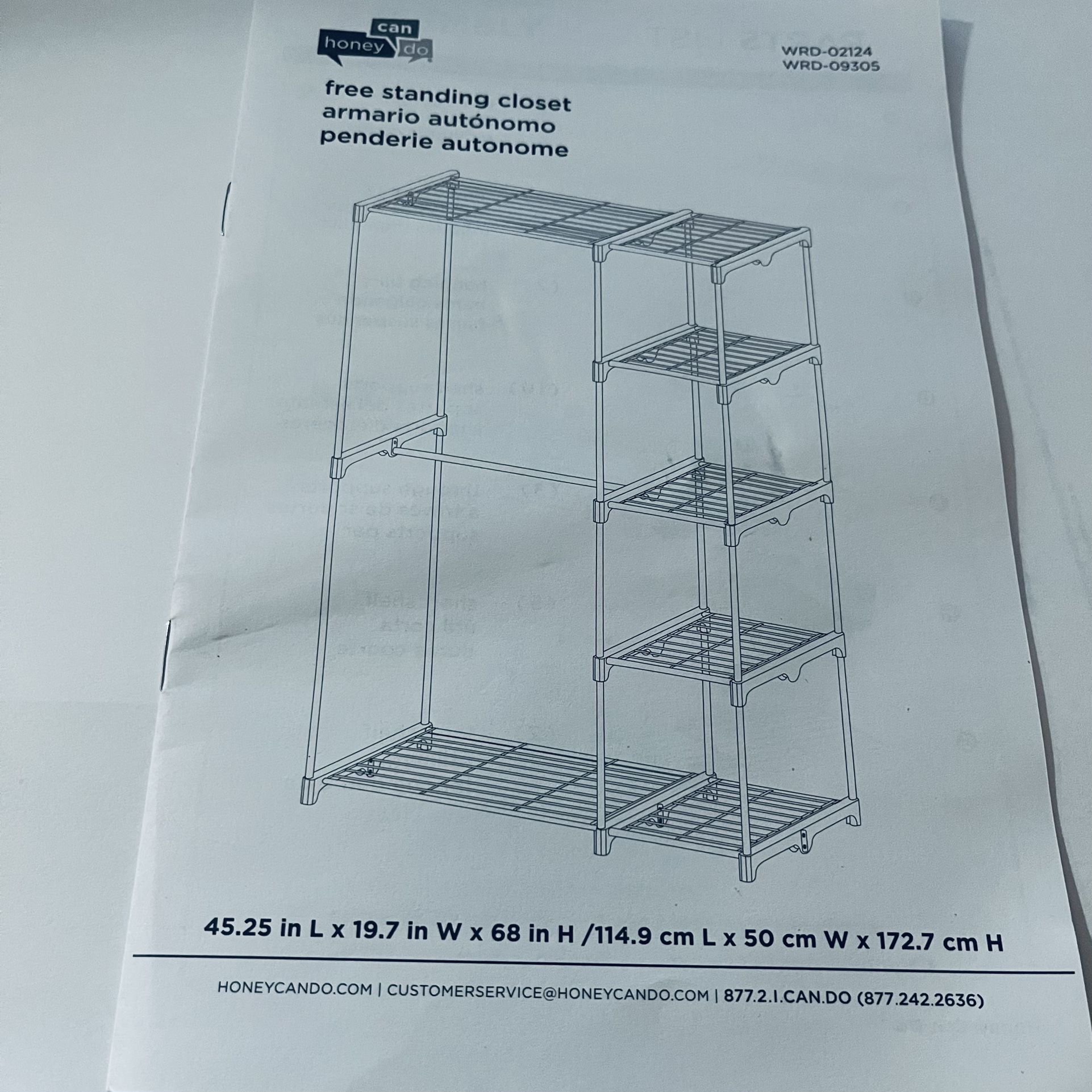 Free Standing Closet & shelving