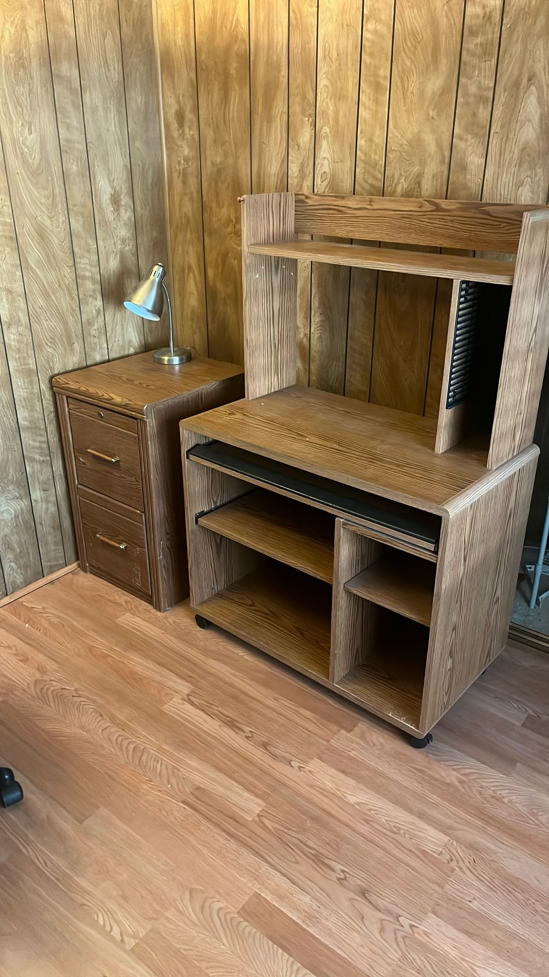 Desk And File Cabinet