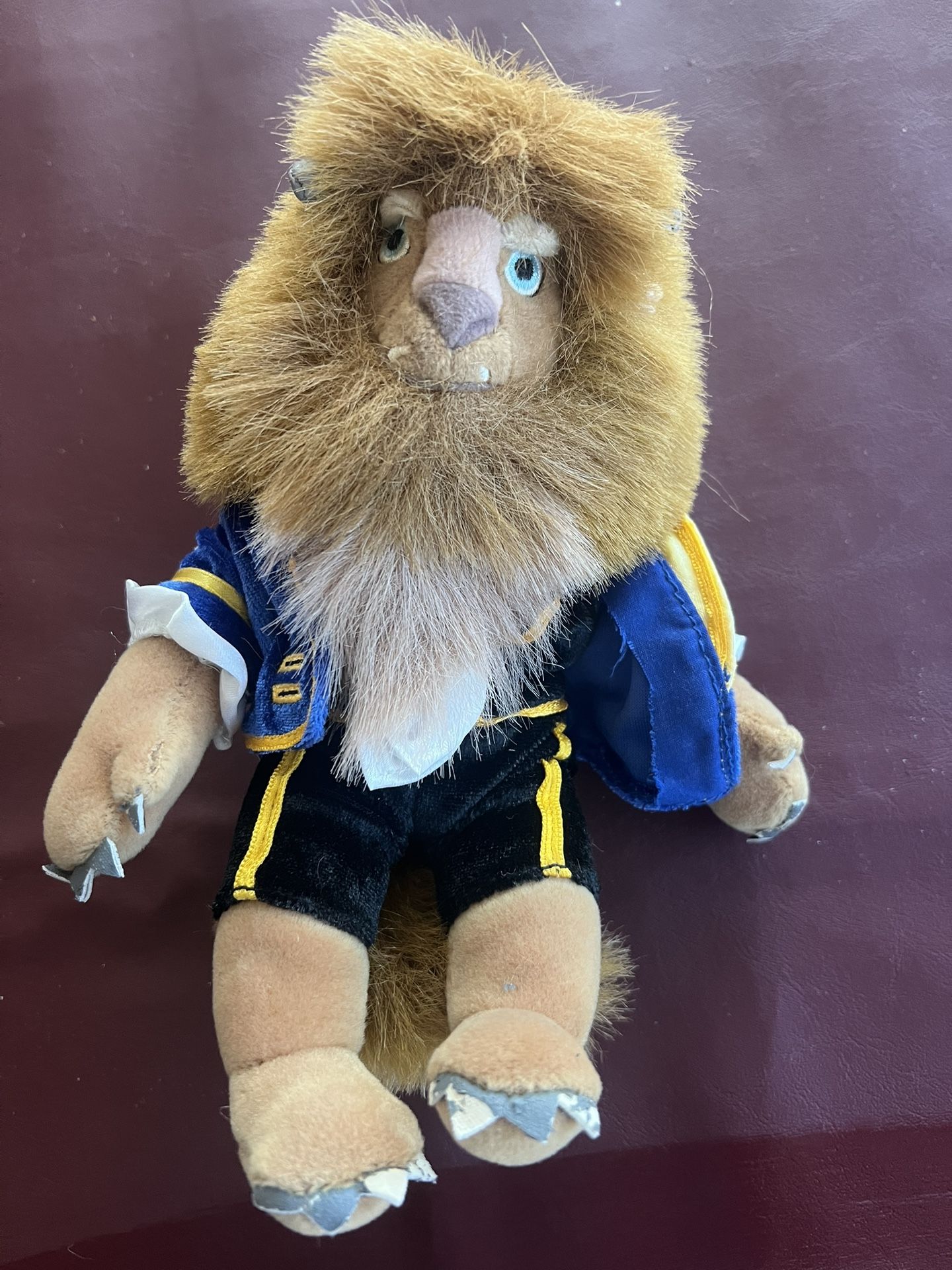 Disney Store Beauty and the Beast Plush Movie Beast Mini Stuffed Animal 8"