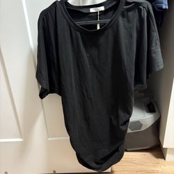 Ekouaer Black Maternity Shirt, Size S