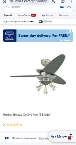 HarborBreeze 42inch fan