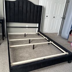Full Size Bed frame | Great Condition | Velvet Material
