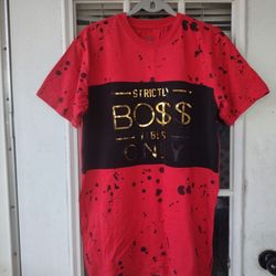 Designer strictly boss vibes only T-Shirt Size Large by Bleecker & Mercer