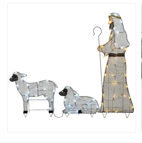 41 Inch Shepherd And Sheep Decorations