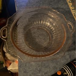 Pink Glass Bowl