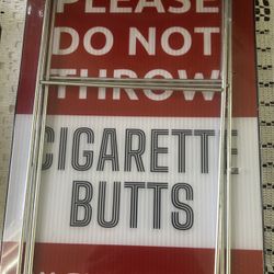 3 Pack Please Do Not Throw Cigarette Butts On The Ground Sign With Stake for Yard ,