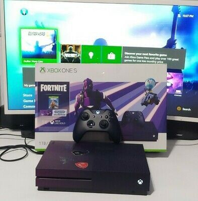 Microsoft Xbox One S 1tb Fortnite Special Edition Gradient Purple