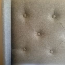 Gray Bed Frame With Mattress 