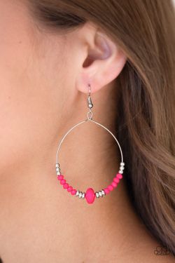 Retro Rural Pink Earrings