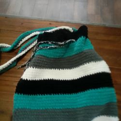 Stripped Crochet Cross Body Bag