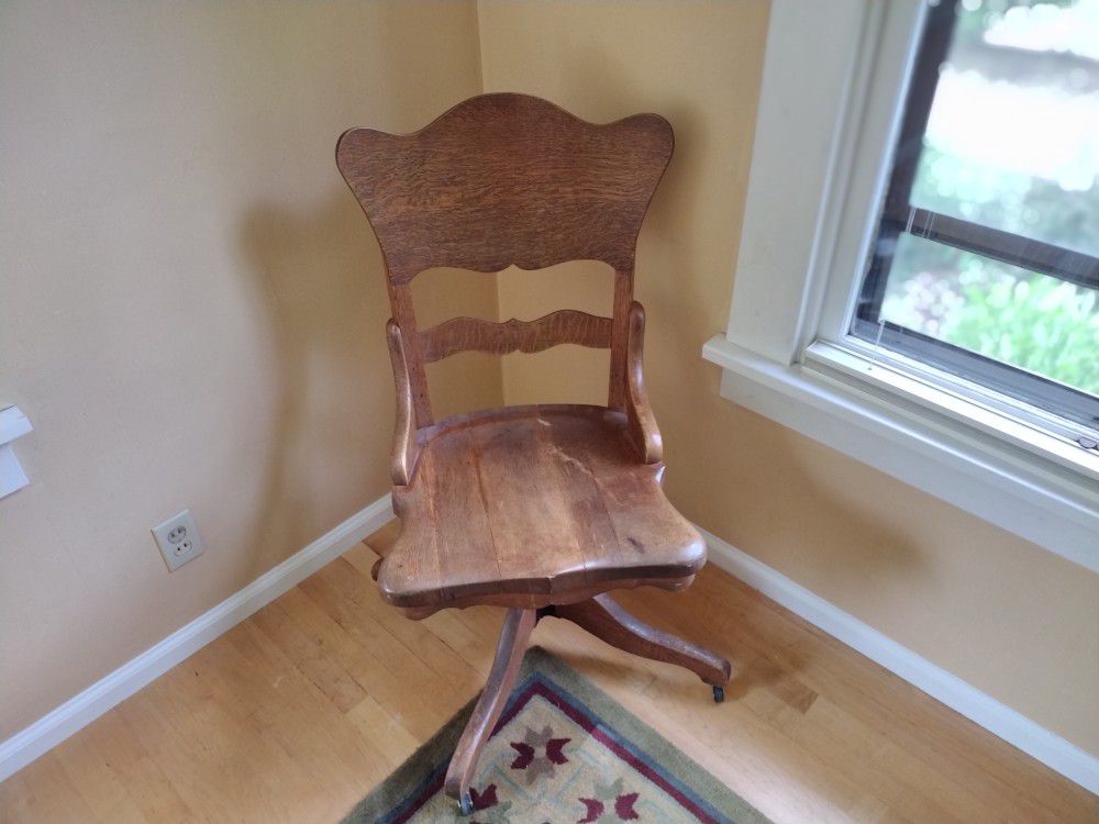 Antique desk chair ,oak