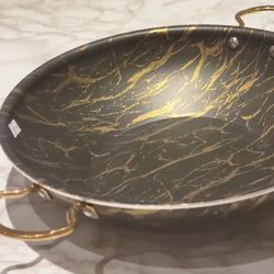 Fry Pan With Gold Handle