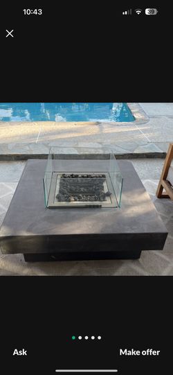 Restoration Hardware Fire Pit Table Fireplace Fire Gel