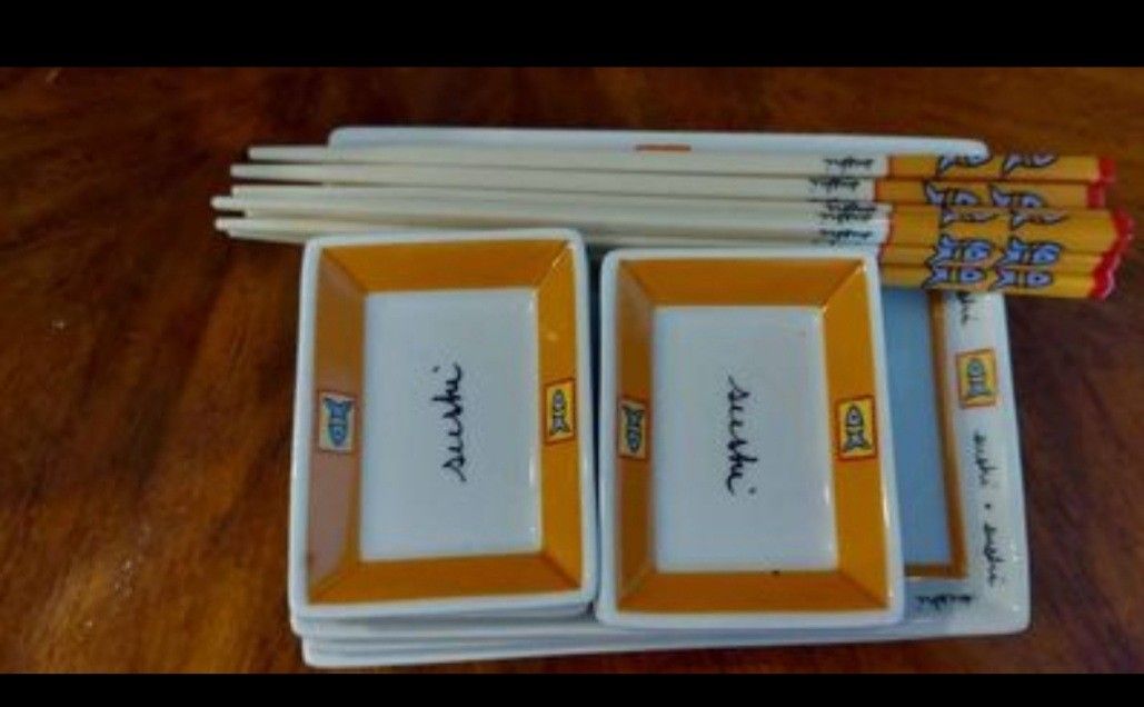 Fish Sushi Set For 4 Dinner Plates