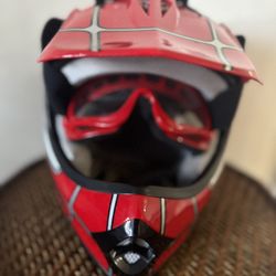 Headline: 🕸️ Web-Slinger Youth Full-Face Helmet + Goggles Combo! 🕸️