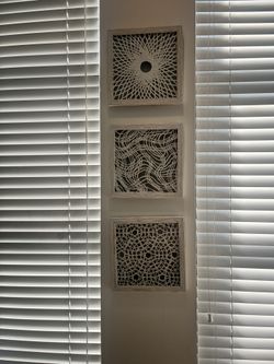 3 Piece Woven Glass Wall Art