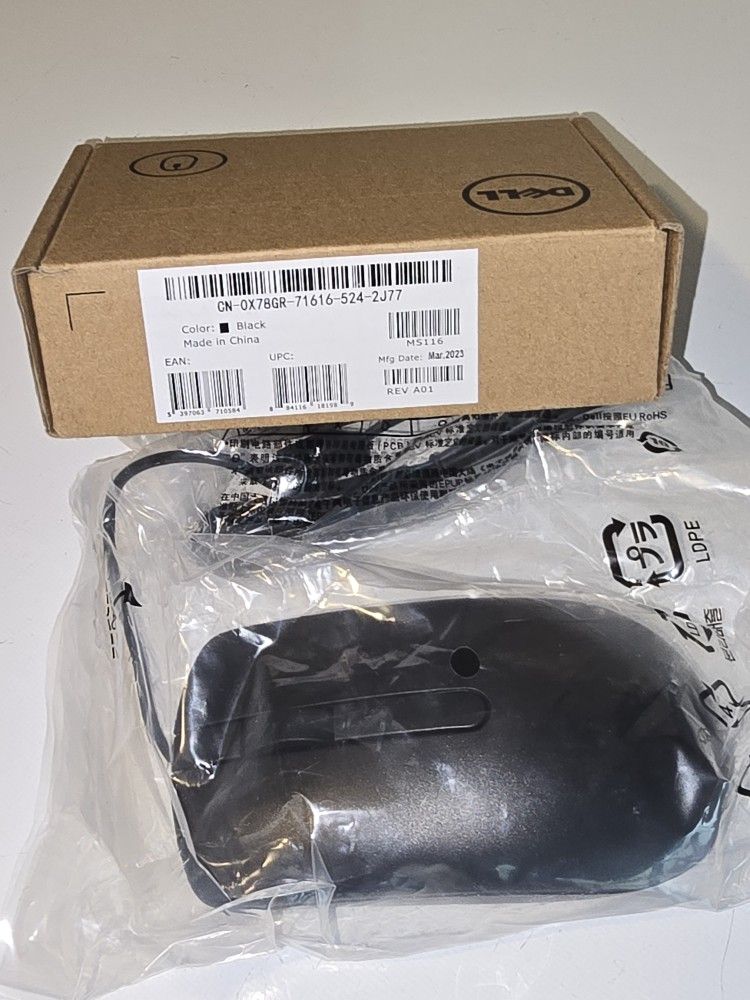 Dell Optical Mouse - Black (MS116)