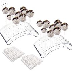 Acrylic Cake Pop Stands 4 Oval 2 Square 