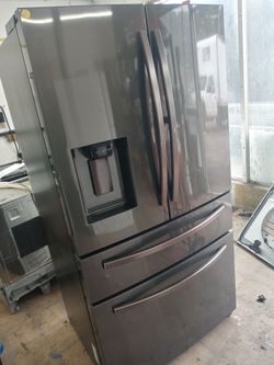 Samsung black stainless steel 4-door french door refrigerator - Free delivery