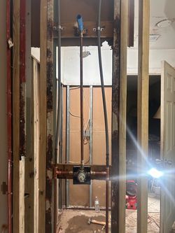 Shower valve replacement or new installation