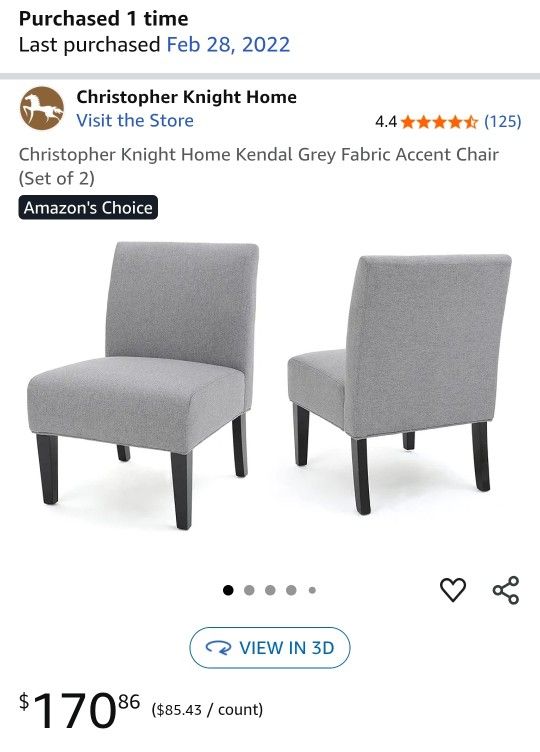 2 Gray Accent Chairs With Round Accent Table
