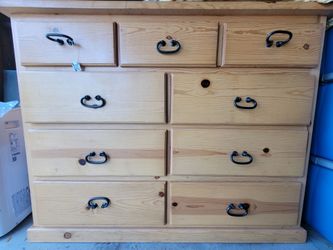 Wood Dresser and mirror