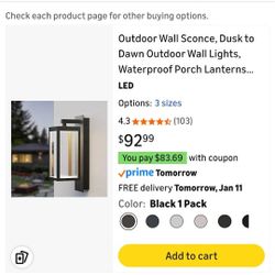 Outdoor Wall Scones INOWEL BLK