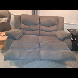 Grey 2 Seater Recliner 