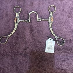 Burrs & Spurs  Horse Bit With Decorative  Floral Design 