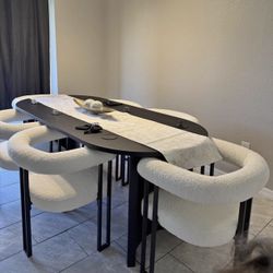 BOUCLE dining chairs 🪑 🤍 FAST DELIVERY ! 🚚 