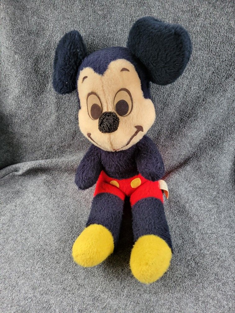 Vintage 1950s Rare Blue Mickey Mouse Walt Disney 20” California Stuffed Toys