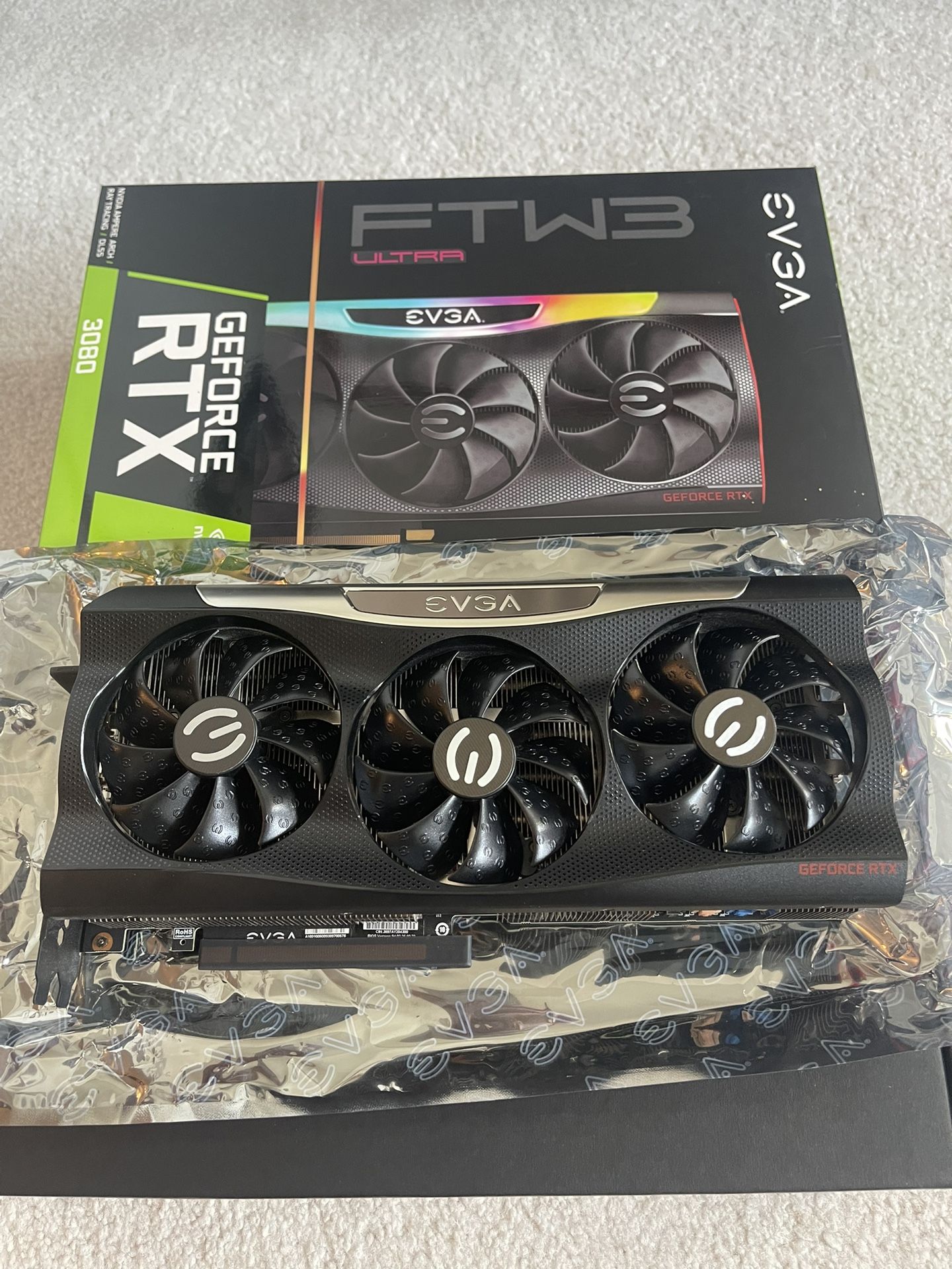 Nvidia GeForce RTX 3080 EVGA ETW3 ULTRA GPU Graphic Card Gaming PC Parts For Sale