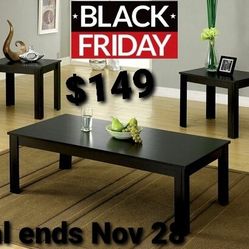 3 PC COFFEE TABLE SET BLACK FRIDAY SPECIAL