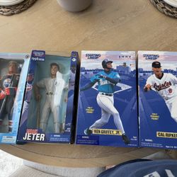 New In Box Gretzky Jeter Griffey Jr Ripken 12 Inch Starting Lineup 