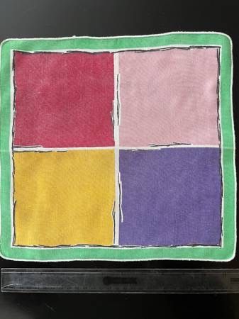 Mid Century Modern Geometric Linen Table Napkin