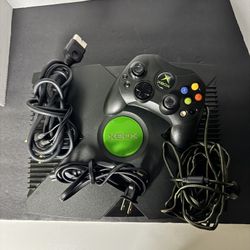 Original Xbox Console Bundle - Fully Tested & Working (Official Cords & Controller)