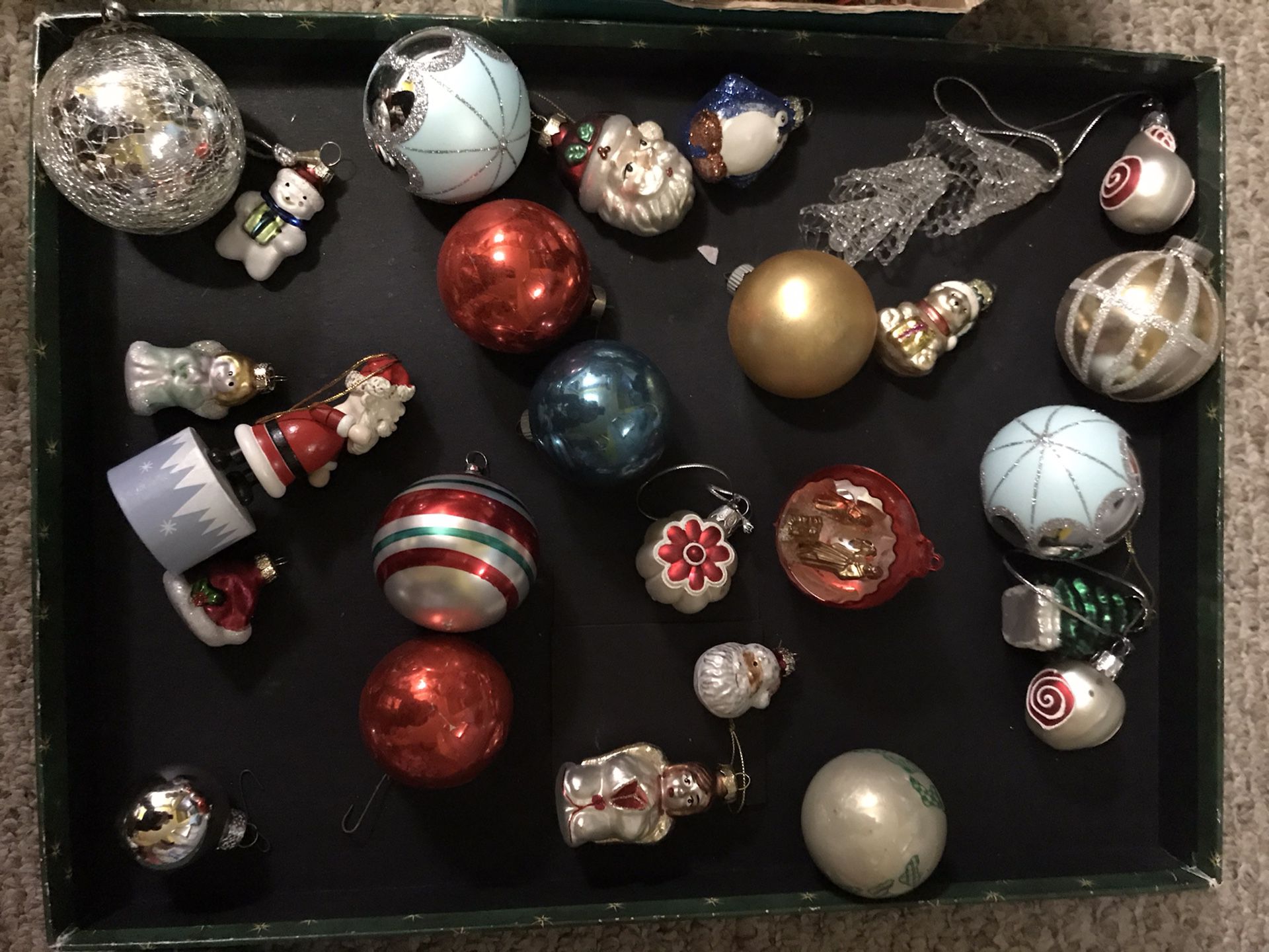 Vintage and New Christmas Ornaments
