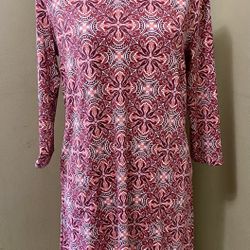 LIGHT BARE Floral UPF 50+ UV Protection Dress Beach Resort Stretch Pockets sz M