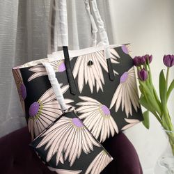 NWT KATE SPADE molly falling flower large tote